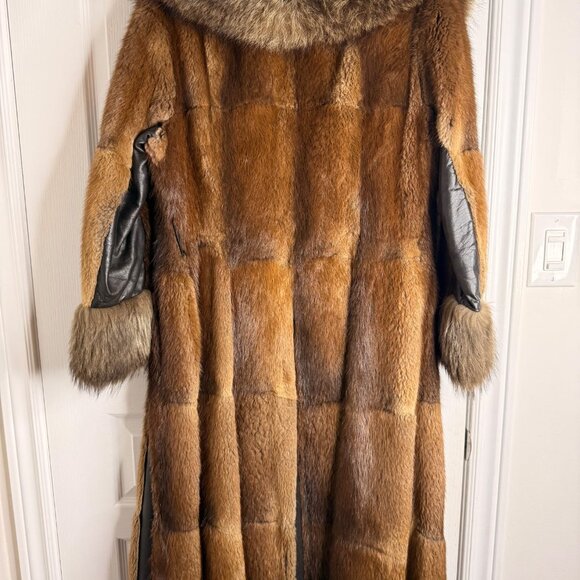 Authentic Mink Fur Long Coat - Picture 4 of 5
